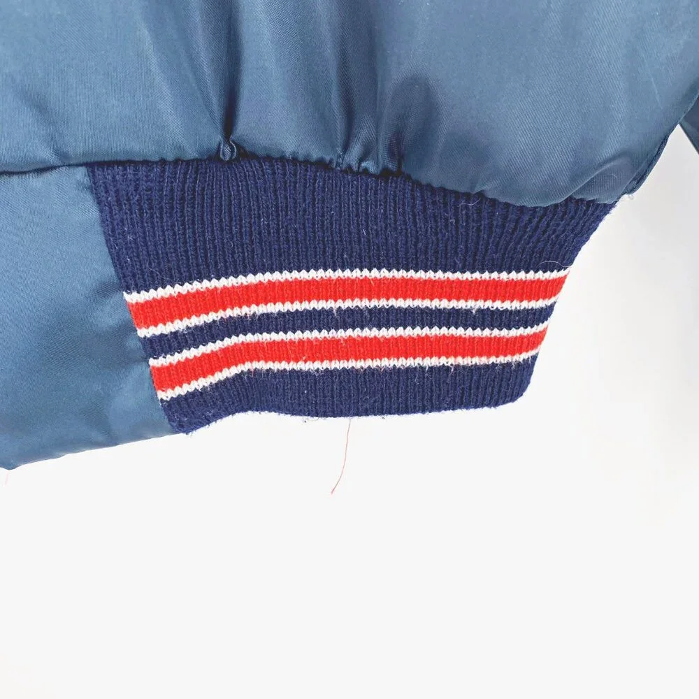 West Wind Vintage 80s Union Made Red Sox Satin Varsity Bomber Jacket
